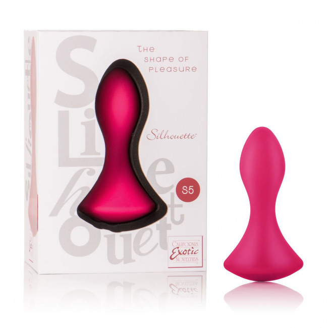 Перезаряжаемый красный вибромассажер Silhouette S5 - 10,25 см., California Exotic Novelties