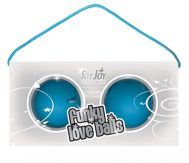 Голубые вагинальные шарики Funky love balls, Toy Joy