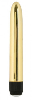Золотой классический вибратор с кристаллом PRECIOUS GEMS 6in, California Exotic Novelties