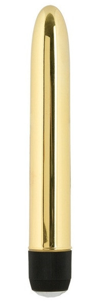 Золотой классический вибратор с кристаллом PRECIOUS GEMS 6in, California Exotic Novelties