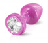 Розовый алюминиевый плаг Anni R Clover Pink T1 с кристаллом в виде цветка - 6 см., DIOGOL Розовый алюминиевый плаг Anni R Clover Pink T1 с кристаллом в виде цветка - 6 см., DIOGOL
