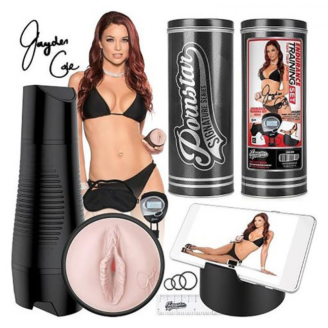 Мастурбатор-вагина PORNSTAR Jayden Cole с аксессуарами для тренировки выносливости, Pornstar Pussy Мастурбатор-вагина PORNSTAR Jayden Cole с аксессуарами для тренировки выносливости, Pornstar Pussy