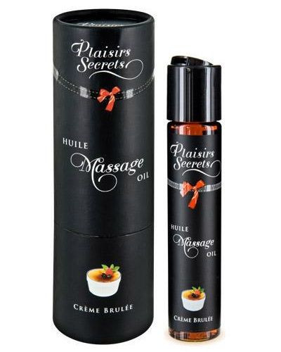 Массажное масло с ароматом крем брюле Huile de Massage Gourmande Creme Brul?e - 59 мл., Plaisir Secret