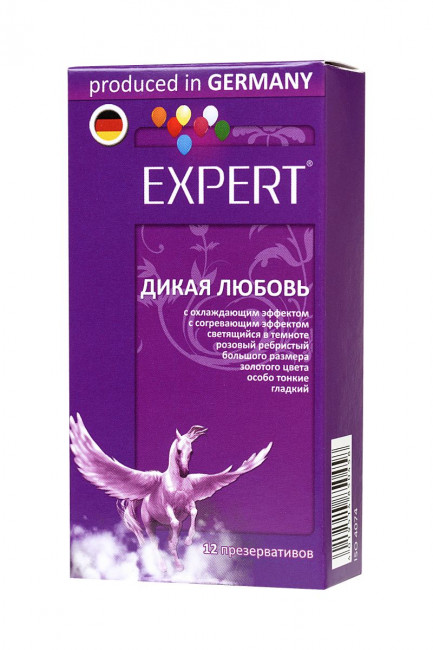 Презервативы с точками и ребрами Expert "Дикая любовь" - 12 шт., Expert