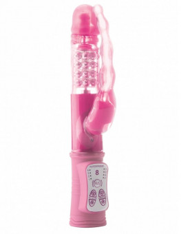 Розовый анально-вагинальный вибратор Vibro Bead - 22,6 см., Shots Media BV