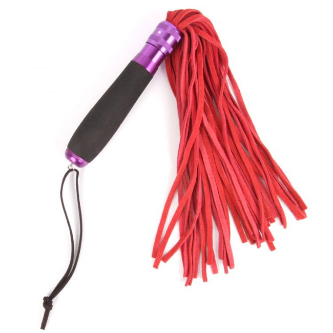 Красный флоггер с черной металлической ручкой Notabu - 40 см., Bior toys Красный флоггер с черной металлической ручкой Notabu - 40 см., Bior toys
