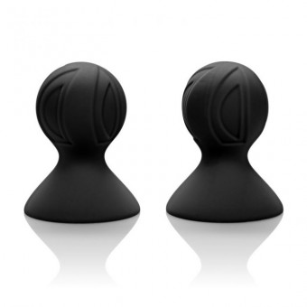 Чёрные насадки-присоски на соски Nipple Play Silicone Pro Nipple Suckers, California Exotic Novelties