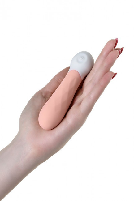 Нежно-розовый мини-вибратор S-HANDE MINI 3 с рельефом - 11,8 см., S-HANDE