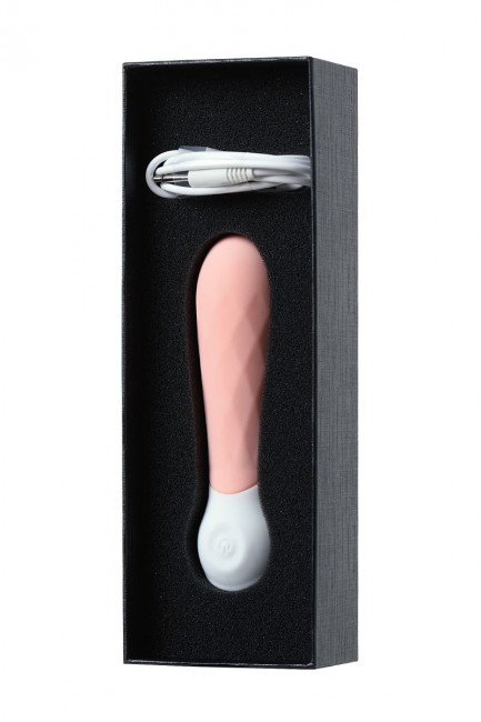 Нежно-розовый мини-вибратор S-HANDE MINI 3 с рельефом - 11,8 см., S-HANDE
