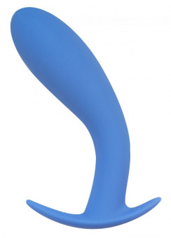 Голубая анальная пробка Strong Force Anal Plug - 14 см., Lola toys