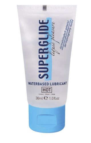 Гель-смазка на водной основе для чувствительной кожи Superglide - 30 мл., HOT
