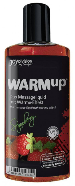 Разогревающее масло WARMup Strawberry - 150 мл. , Joy Division