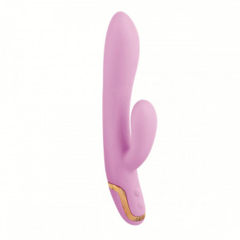 Розовый вибратор Entice Marilyn  с клиторальным отростком - 20 см., California Exotic Novelties