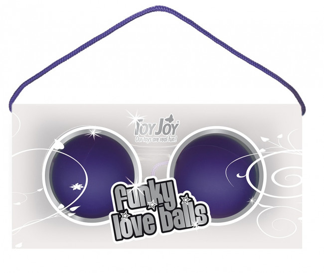 Фиолетовые вагинальные шарики Funky Love balls, Toy Joy Фиолетовые вагинальные шарики Funky Love balls, Toy Joy