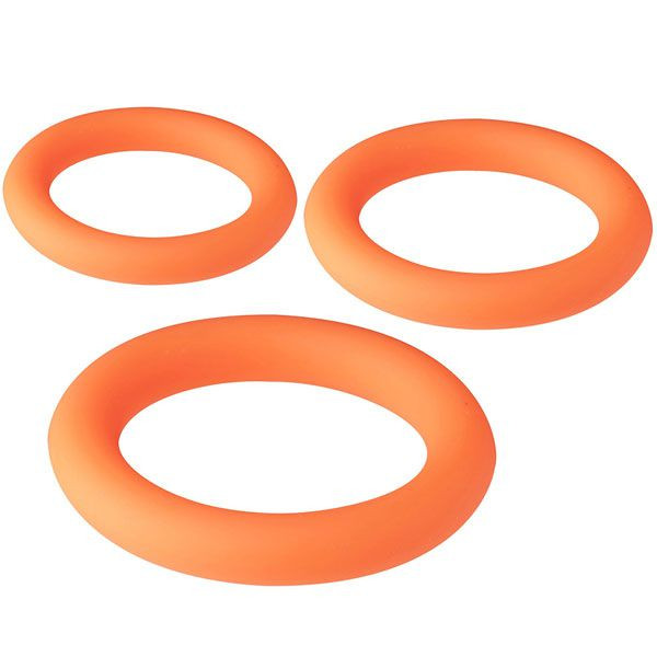 Набор из 3 оранжевых эрекционных колец NEON STIMU RING SET, Dream Toys