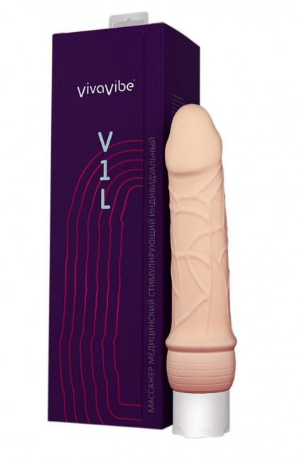Вибромассажер-реалистик V1L - 21,5 см., Sextoy 2011