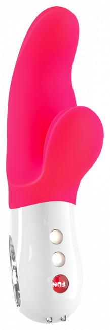 Розовый вибратор с двумя моторами MiSS Bi - 17 см., Fun Factory