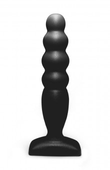 Чёрный анальный стимулятор Large Bubble Plug - 14,5 см., Lola toys
