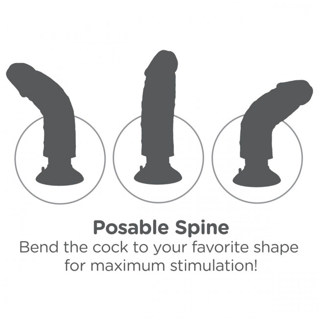 Вибромассажер телесного цвета 7" Vibrating Cock - 20 см., Pipedream Вибромассажер телесного цвета 7" Vibrating Cock - 20 см., Pipedream