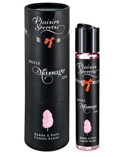 Массажное масло с ароматом сладкой ваты Huile de Massage Gourmande Barbe ? Papa - 59 мл., Plaisir Secret