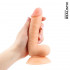 Реалистичный фаллоимитатор Erowoman телесного цвета на присоске, Bior toys