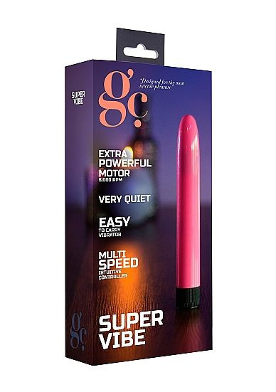 Розовый вибратор Super Vibe - 17,5 см., Shots Media BV