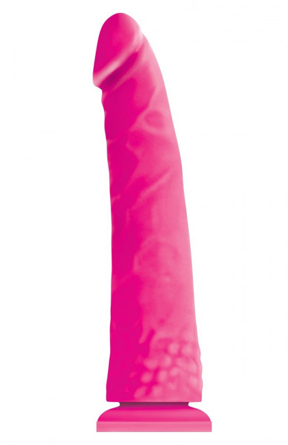 Розовый фаллоимитатор без мошонки Pleasures Thin 8 Dildo - 20 см., NS Novelties