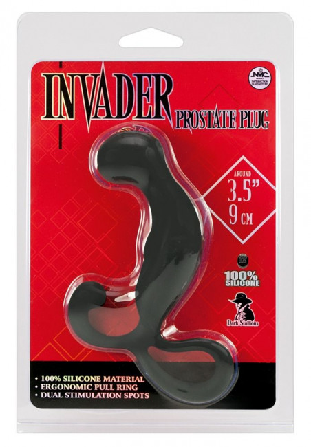 Массажер простаты Invader с удобной ручкой - 9 см., NMC