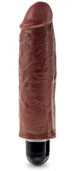 Коричневый вибратор-реалистик 6" Vibrating Stiffy - 17,8 см., Pipedream