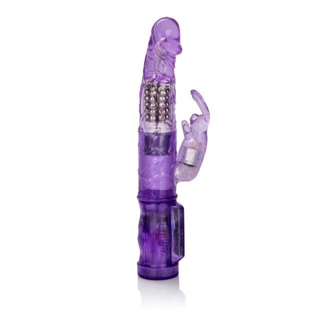 Фиолетовый вибромассажер Petite Jack Rabbit - 24 см., California Exotic Novelties Фиолетовый вибромассажер Petite Jack Rabbit - 24 см., California Exotic Novelties