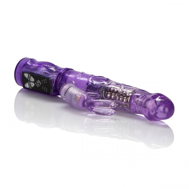 Фиолетовый вибромассажер Petite Jack Rabbit - 24 см., California Exotic Novelties Фиолетовый вибромассажер Petite Jack Rabbit - 24 см., California Exotic Novelties