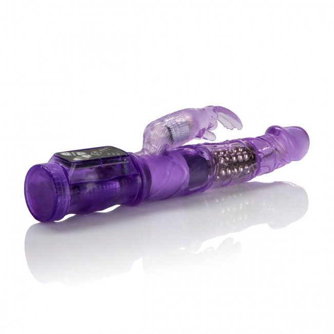 Фиолетовый вибромассажер Petite Jack Rabbit - 24 см., California Exotic Novelties Фиолетовый вибромассажер Petite Jack Rabbit - 24 см., California Exotic Novelties