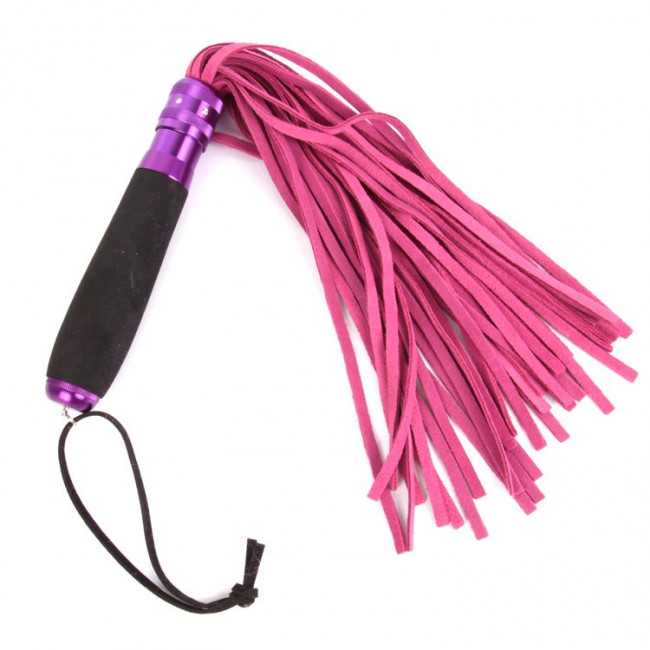 Розовый флоггер с черной металлической ручкой Notabu - 40 см., Bior toys