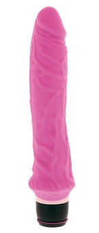 Розовый вибратор-реалистик PURRFECT SILICONE CLASSIC 8.5INCH PINK - 21,5 см., Dream Toys