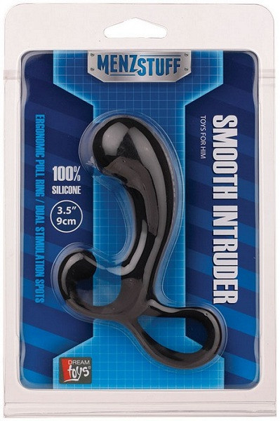 Чёрный анальный стимулятор с гладкой поверхностью SMOOTH INTRUDER, Dream Toys