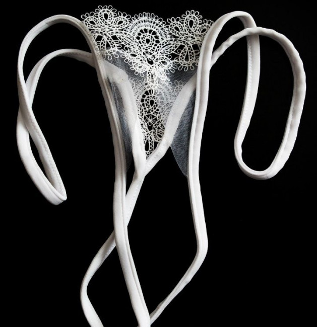 Открытые белые кружевные трусики Delicati pizzi, Dolce Piccante Lingerie