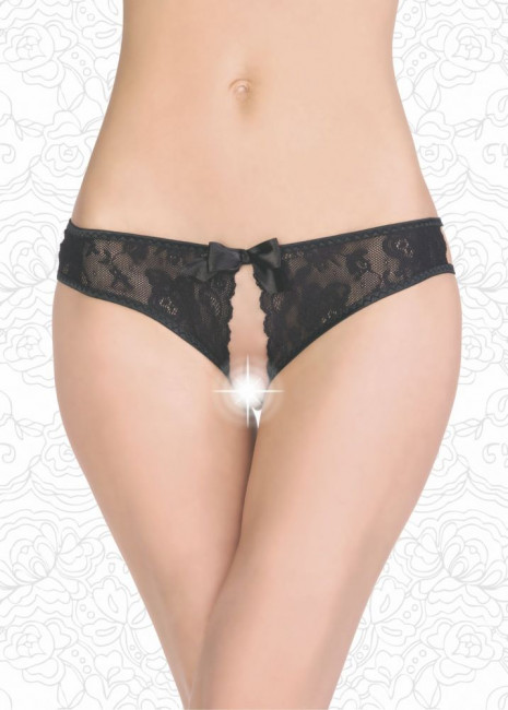 Ажурные открытые трусики с бантом, FlirtOn Ажурные открытые трусики с бантом, FlirtOn