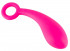 Гладкий розовый стимулятор с ручкой-кольцом Dildo Naughty Pink - 18,5 см., Orion