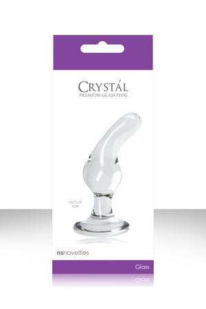 Стеклянная прозрачная анальная пробка Crystal Glass Plug, NS Novelties Стеклянная прозрачная анальная пробка Crystal Glass Plug, NS Novelties
