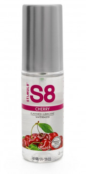 Смазка на водной основе S8 Flavored Lube со вкусом вишни - 50 мл., Stimul8