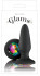 Черная силиконовая анальная пробка с радужным кристаллом Rainbow Gem - 10,4 см., NS Novelties