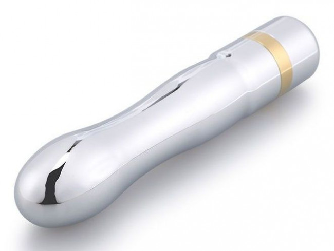Классический серебристый вибратор Notabu - 12 см., Bior toys