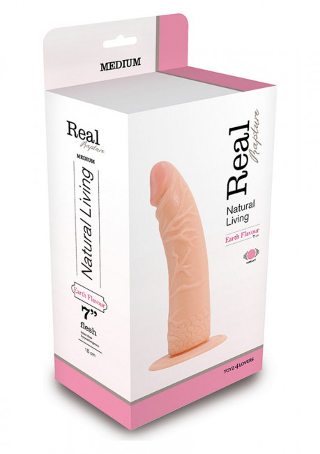 Вибратор с рисунком вен Vibe Flesh - 20,5 см., Toyz4lovers