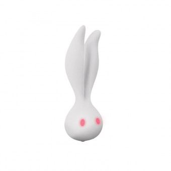 Белый вибромассажёр с ушками Go-Go Rabbit - 13,5 см., NS Novelties