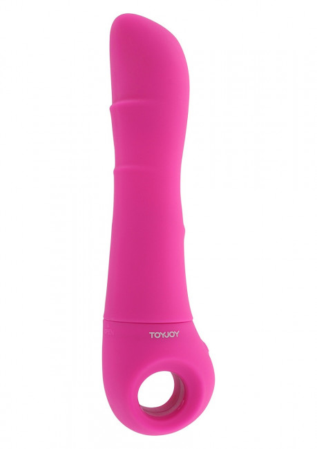 Изысканный розовый вибратор Luna I Flexible - 17,5 см., Toy Joy Изысканный розовый вибратор Luna I Flexible - 17,5 см., Toy Joy