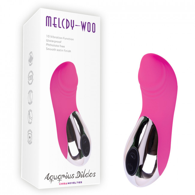 Компактный вибратор обтекаемой формы Aquarius Dildos - 14,3 см., Chisa