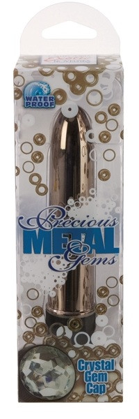 Стальной вибратор с кристаллом PRECIOUS GEMS, California Exotic Novelties