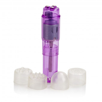 Стимулятор с насадками Dr. Laura Berman Athena Waterproof Mini-Massager - 10 см., California Exotic Novelties
