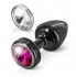 Чёрный анальный плаг Anni Magnet T1 Black cristal/fushia с 2 сменными кристаллами - 6 см., DIOGOL Чёрный анальный плаг Anni Magnet T1 Black cristal/fushia с 2 сменными кристаллами - 6 см., DIOGOL