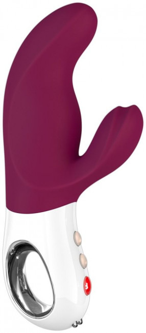 Фиолетовый вибратор с двумя моторами MiSS Bi - 17 см., Fun Factory
